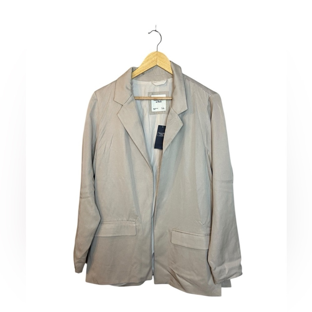 Nwt Abercrombie & Fitch Open Front Drapey Blazer L - image 6
